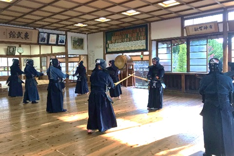 東武館での稽古風景